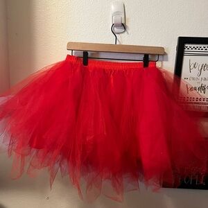 Red Tulle Skirt